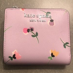 Brand New Kate Spade fold wallet lavender floral